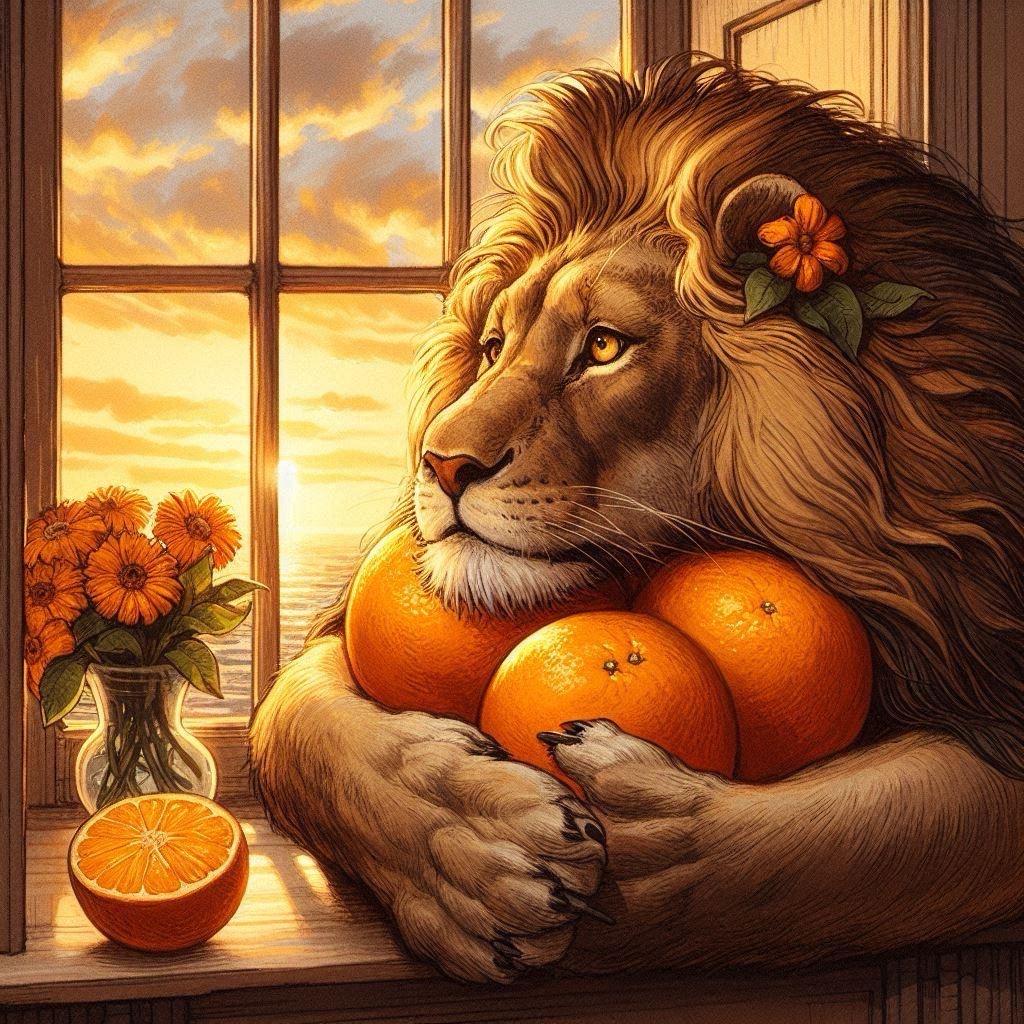 “Leo’s View: Divine Orange&nbsp;Sky”